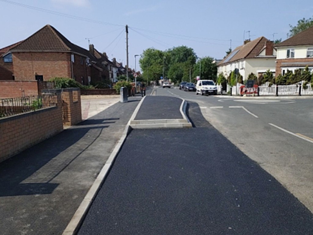 Saxon Road footway improvements by PGR Construction